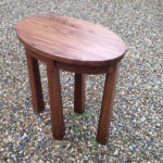 Walnut Oval End Table